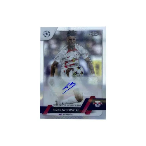 Topps 2022 23 Футбол Игрок Карта Sobolsky UEFA Champions League Серебряная Refractor Спортивные Карты 1 шт