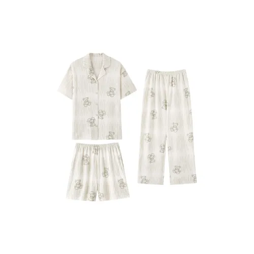 Gongdie Пижамный комплект Женские Белые