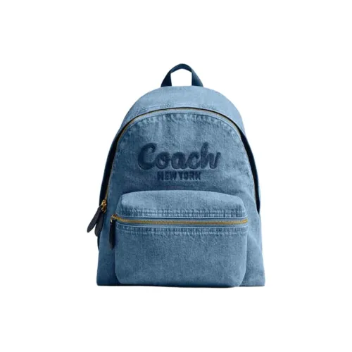 COACH Cargo Ткань Рюкзак Средний Женские Индиго