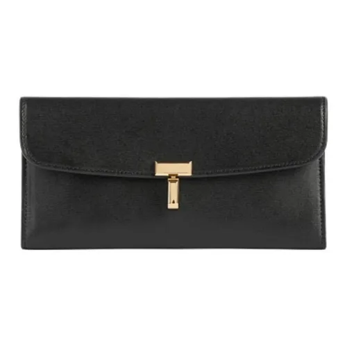 TOTEME Кошелек из коровьей кожи маленький женский черный