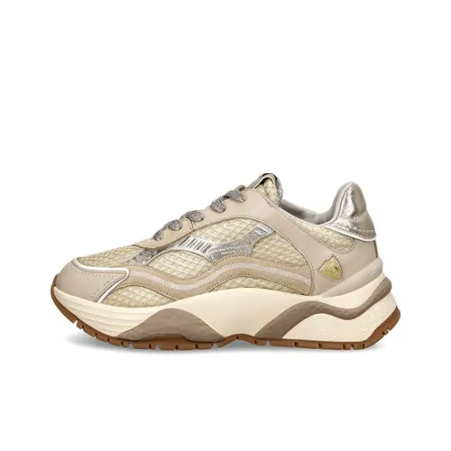 PHILIPPE MODEL Odeon Теннис Низкий Топ Повседневная Обувь Женская Бежево-Золотая