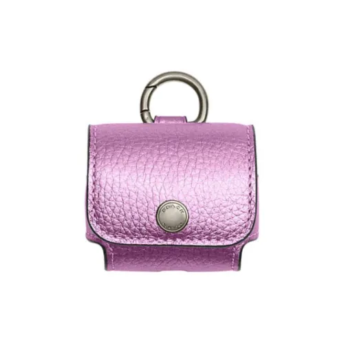 COACH Чехол для наушников из коровьей кожи аксессуар унисекс фиолетовый