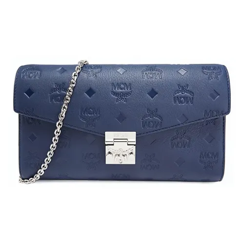 MCM Millie Visetos PVC Сумка через плечо Женская Темно-синий