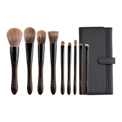 Hakuhodo Ebony Snow Fox Fleece Набор кистей для макияжа смешанные детали 10 штук