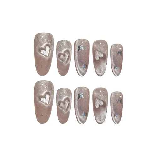 SHANGSHIQIN Перламутровый Кошачий глаз Элегантность Сверкающий страз Осветляющий Ручная Nail Art 25 мм Овал Мягкий Размывание