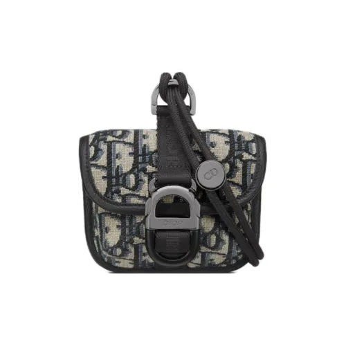 Dior 8 Хлопок с Технической Тканью Чехол для Наушников Унисекс Бежевый и Черный