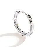 Серьги-кольца "Звезда" Одиночные (Серебряные)