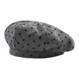 Круглый гороховый узор - серый