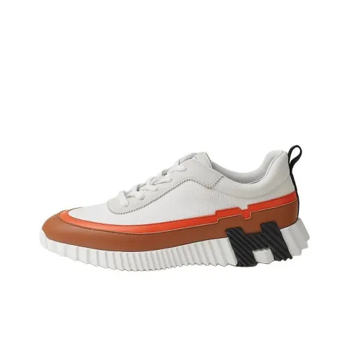 HERMES Bouncing Low Топ Повседневная обувь Мужская Белая