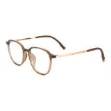 Холодный чайный коричневый | Розово-золотой-C12 & Защита от синего света, 0 диоптрий, линзы