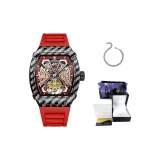 Чёрный Красный Ремешок [В комплекте с кубинским браслетом]