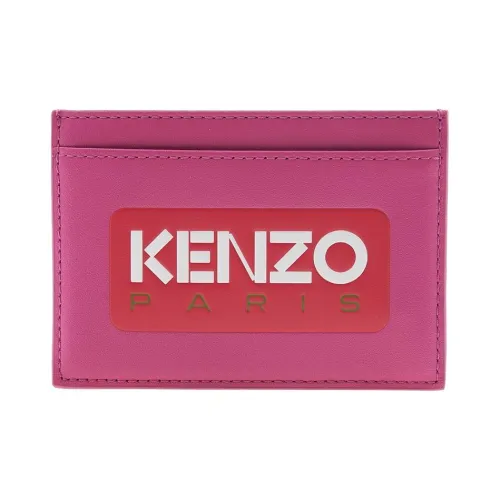 KENZO Коровья кожа Держатель для карт Держатель для карт Мужской Темно-фиолетовый Красный