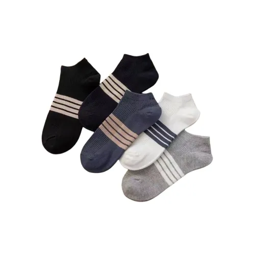 Низкие носки Beerus мужские 5 пар винтаж с четырьмя полосками