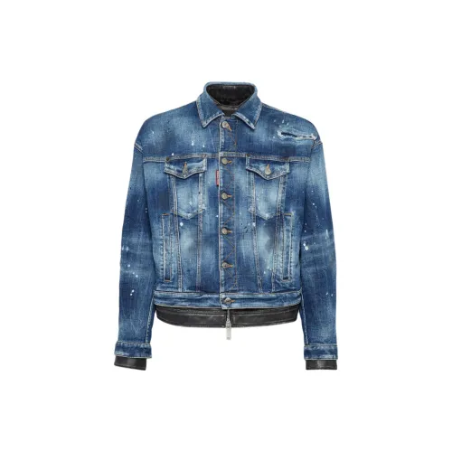 DSQUARED 2 Denim Jacket Men's Navy Blue