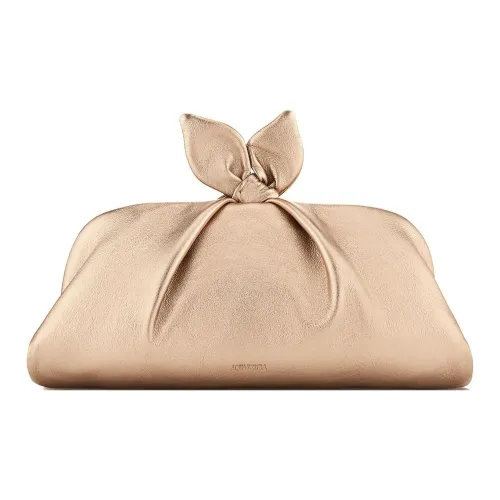 AQUAZZURA Клатч из овечьей кожи сумка через плечо женская золотая