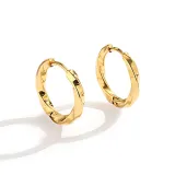 Серьги-кольца "Звезда" 1 пара (золото)