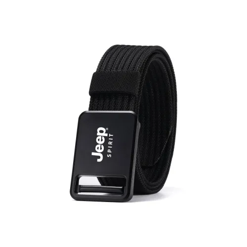JEEP SPIRIT Nylon Ремень Мужской Черный Экрю 3,8 см