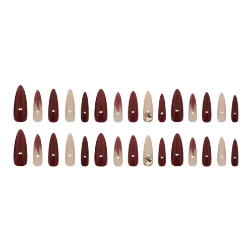 Suiyiie Красный Смешанный Мода Сияющий Винтаж Миндаль Красный Градиент