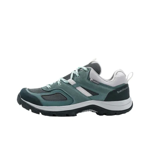 DECATHLON MH100 Slip Устойчивый к истиранию Низкий Топ Альпинистская Обувь Женская Сине-зеленый