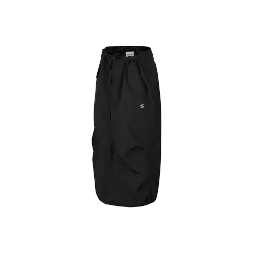 GUUKA TECH Повседневная длинная юбка женская черная