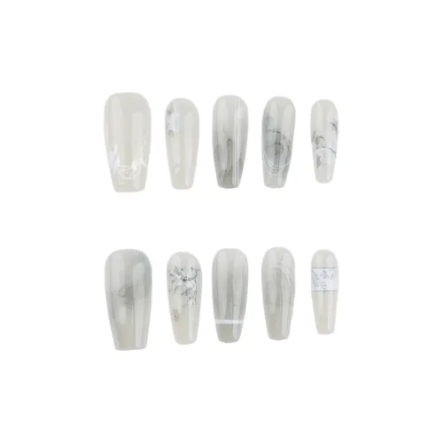 SHANGSHIQIN Мягкий Элегантность Ручная Рисовка Короткий Броня Осветляющий False Nail Средний Лестница Свежий Размытие 25мм