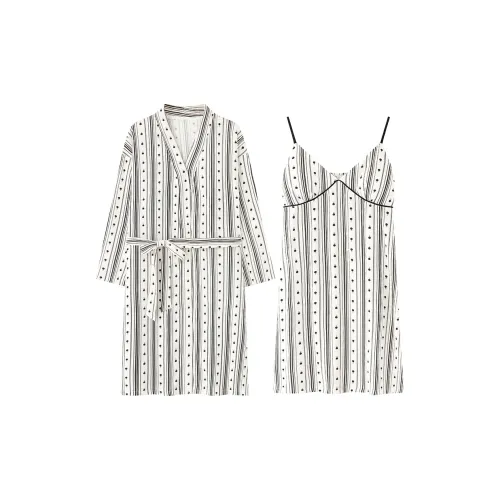 Pretty Lady Пижамный комплект для женщин черный и белый