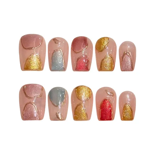 SHANGSHIQIN Креативный Позолоченный Кошачий глаз Осветляющий Элегантность Короткий Claws 15mm Короткий LADDER Дофаминовая одежда Без следов