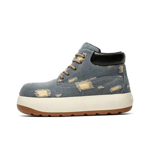 JKEM Амортизация Высота Увеличение Устойчивость к Износу Дышащий Резистентный к Слабыниям Высокий Топ Повседневный Мужской Синий