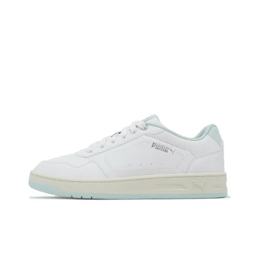 PUMA Court Classy Аbrasion Resistant Низкие Кроссовки для скейтбординга Женские Белые Синие