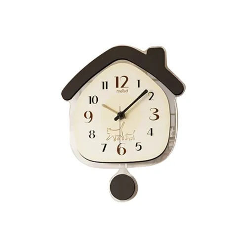 Meishida Механизм с плавным ходом секундной стрелки Стена Часы Унисекс Бежевый