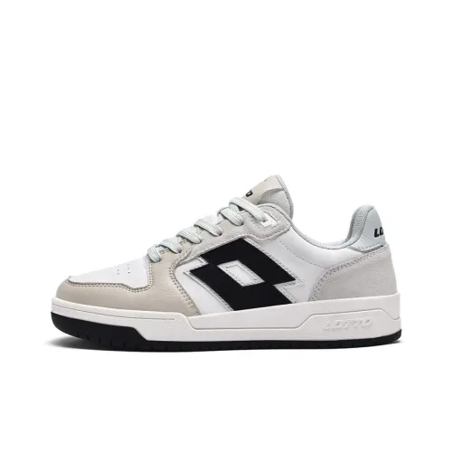 LOTTO Slip-resistant Abrasion-resistant Balance Lightweight Low-top Skateboard Shoes Women's White Gray Лотто Противоскользящие Устойчивые к истиранию Баланс Легкие Низкие кеды для скейтбординга Женские Белые Серые