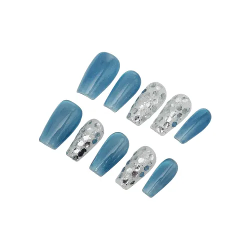 LEMONAIL Ручной работы Премиум с Нежным акцентом Роскоши и Чистой Элегантностью. False Nail Средняя ЛАДЬЯ