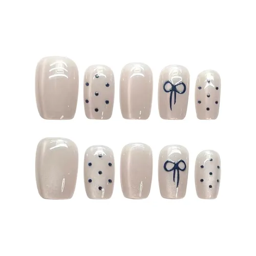 SHANGSHIQIN Hepburn Стиль Полка Дот Бант Осветляющий Укороченный Лак для Ногтей 15мм Короткий ЛАДДЕР Нюдовый Однотонный