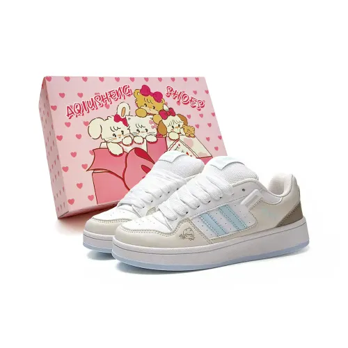 AQIUSHENG Минималистский стиль Преппи стиль Повседневный Низкие кеды для скейтбординга Женские Белые Синяя коробка