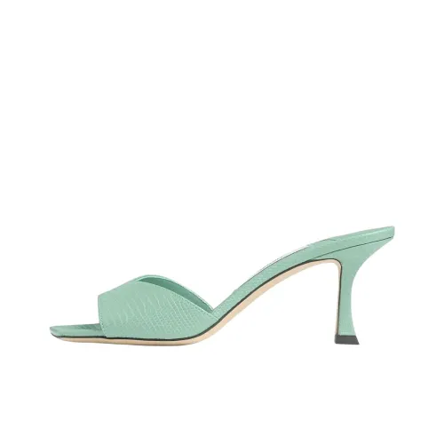Jimmy Choo Слипоны 7 см Женские Аква Зеленый
