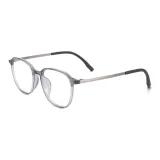 Прозрачно-серый | Серо-серебристый-C02 & Защита от синего света, 0 диоптрий, линзы