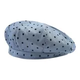 Круглый гороховый узор - синий