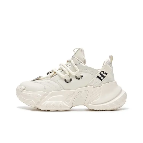 HR Low Топ Толстая подошва Кроссовки Женские Бежевые