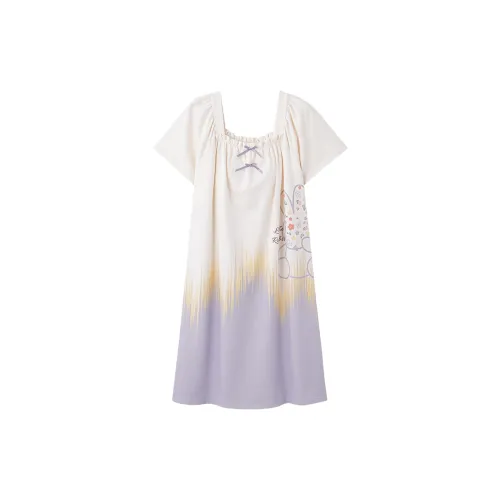 Lanza Ночная сорочка Женская Фиолетовая с кроликом