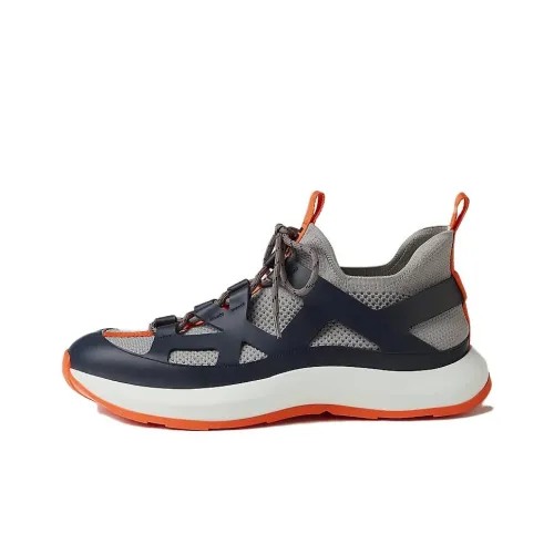 HERMES Katana Низкий Топ Повседневная Обувь Мужская Серый Синий