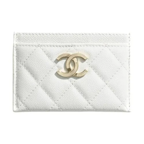 CHANEL С рельефным тиснением зернистая кожа личи телячья кожа держатель для карт держатель для карт женский белый