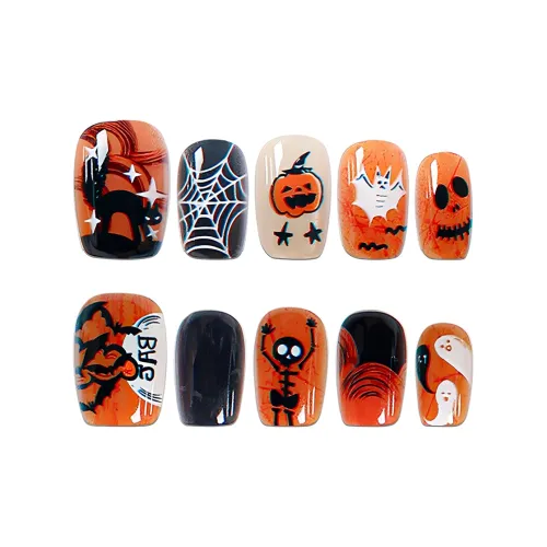 SHANGSHIQIN Креативный Хэллоуин Необычный Осветляющий Индивидуальный Короткий Когти 15 мм Короткий ЛАДДЕР Мультяшный Градиент