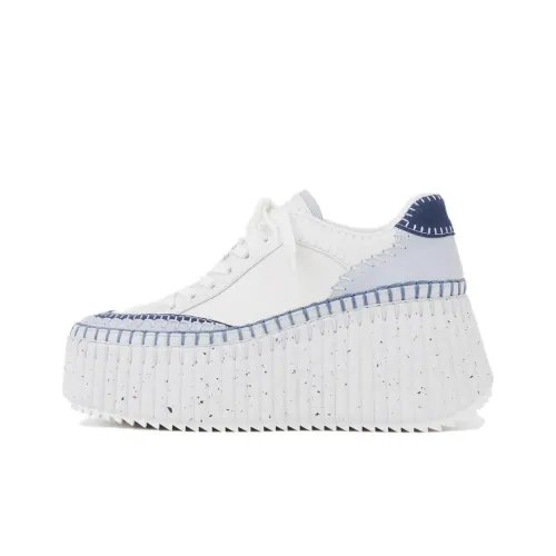 Chloe Nama Низкий Топ Повседневная Обувь 8 см Женский Серый Синий