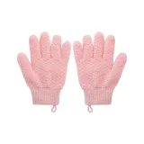 Освежающий пятипалцевый полосковый перчатка для тела, розовый: 1 упаковка
