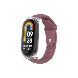 Дымчатый фиолетовый ремень + прозрачный чехол