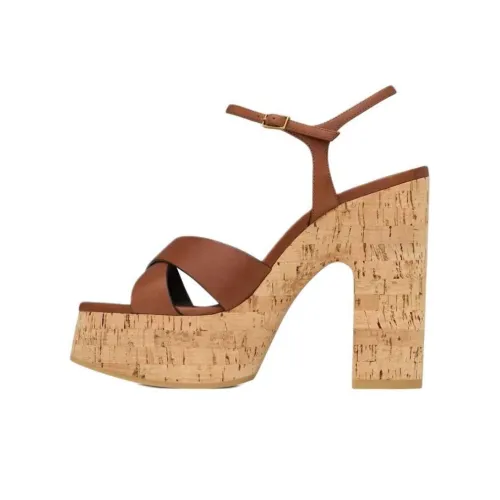 SAINT LAURENT Bianca One Ремешок Сандалии 12,5 см Женские Темно-коричневый