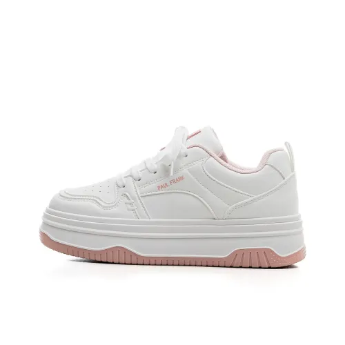 PAUL FRANK Slip-resistant Abrasion-resistant Waterproof Увеличивающие высоту Низкие Кроссовки для скейтбординга Женские Розовые