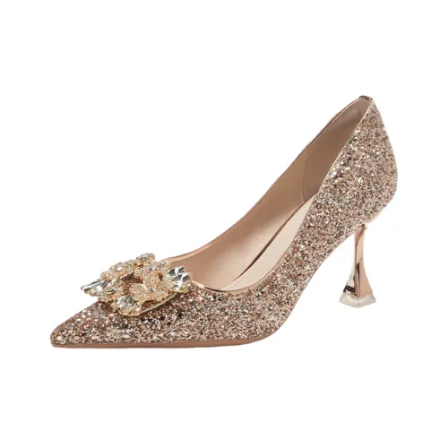 Xingdiman Узкий каблук Высокие каблуки Женские Шампанское