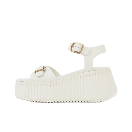 Chloe Nama One Strap Sandals 8 см Женские Белые