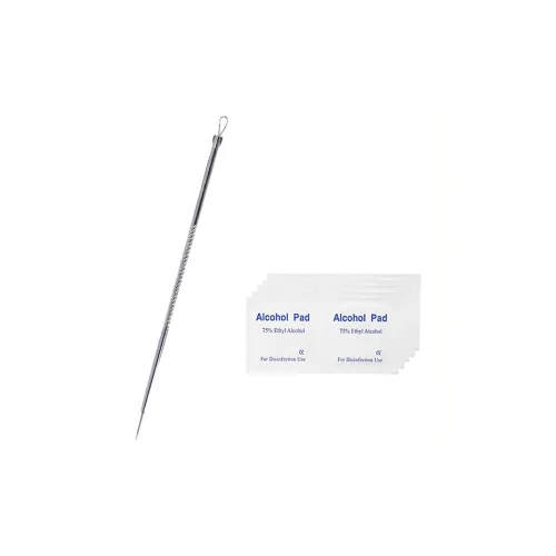 JIAOXUEFEI Набор инструментов для удаления акне и черных точек пинцеты для удаления прыщей и изогнутая игла для удаления прыщей